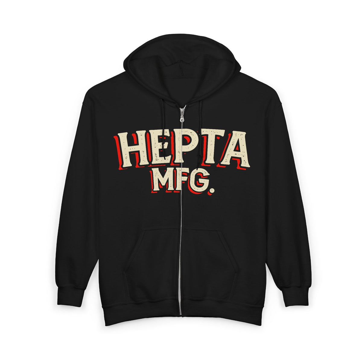 Hepta MFG. Vintage Logo Zip Hoodie - Hepta MFG