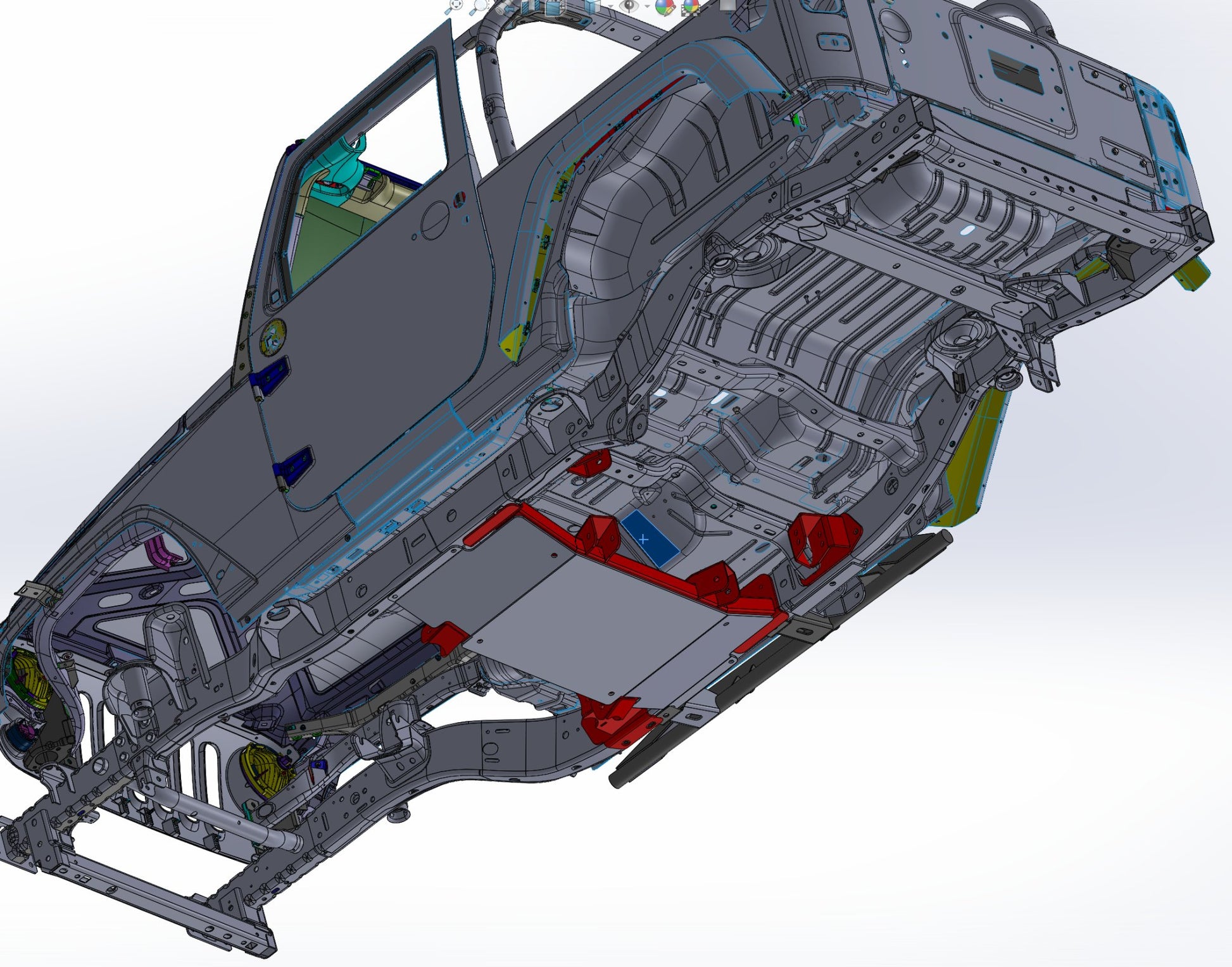 JK 2 Door Double Triangulation crossmember - Hepta MFG