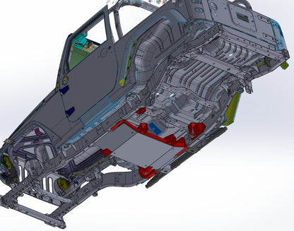 JK 2 Door Double Triangulation crossmember - Hepta MFG