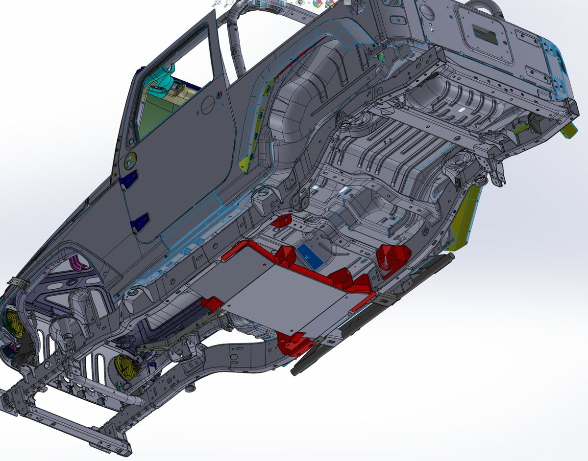 JK 2 door rear double triangulation with 3 link front suspension 
