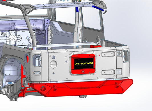 JK/JKU Bolt on Rear Bumper - Hepta MFG