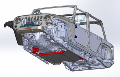 JKU 4 door double triangulated rear, 3 link front kit - Hepta MFG