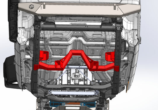 JLU Double Triangulated Rear Crossmember - Hepta MFG