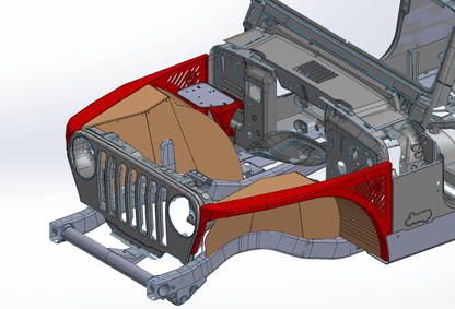 TJ/LJ High Line Zero Flare Fender - Hepta MFG